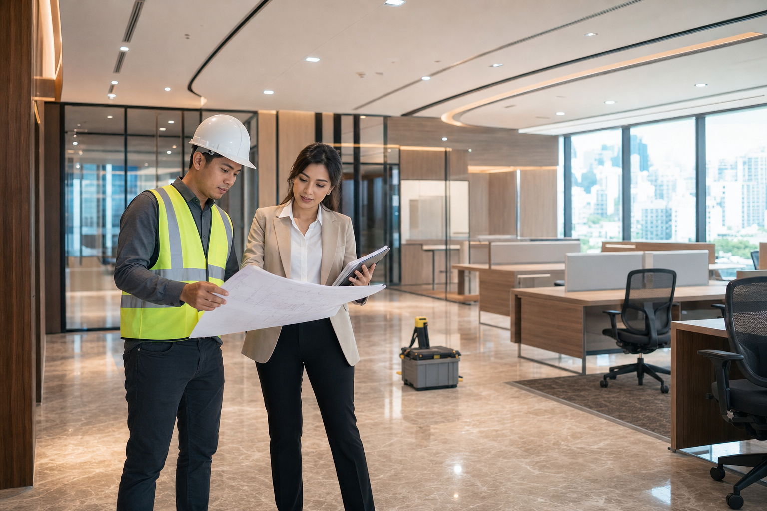 Philippine office fit-out site coordination