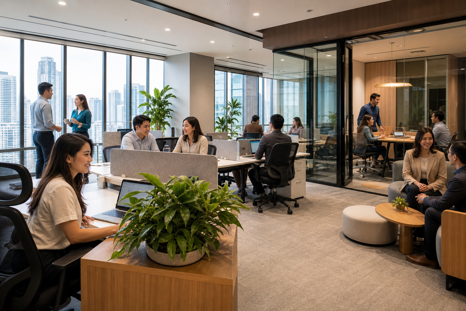 Bright Philippine business office workspace transformation