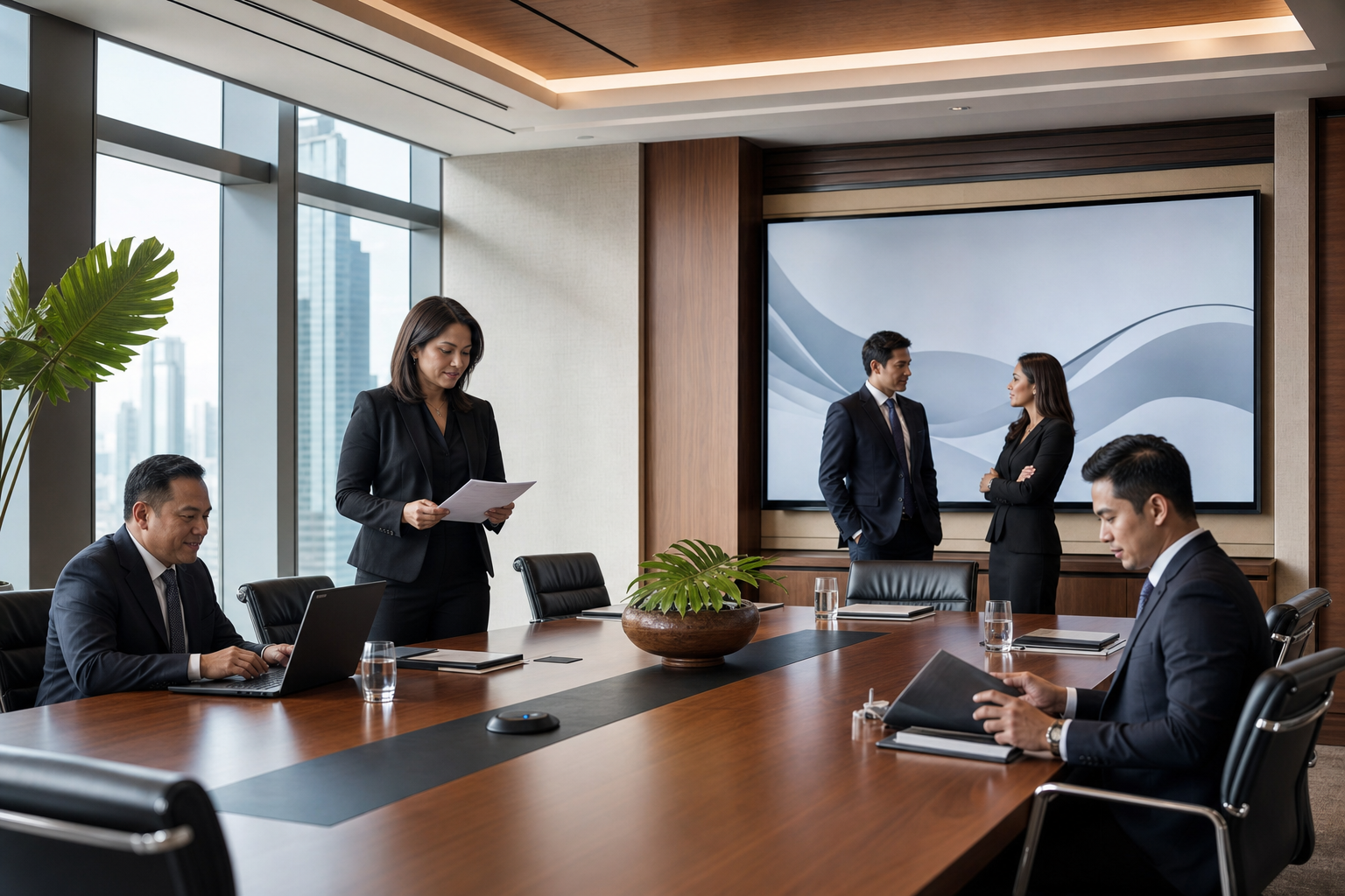 Philippine client-facing boardroom and presentation space