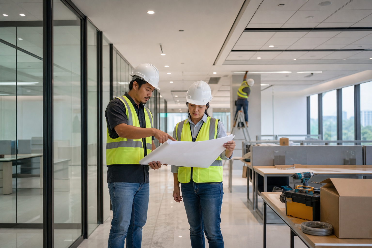 Philippine office fit-out construction coordination